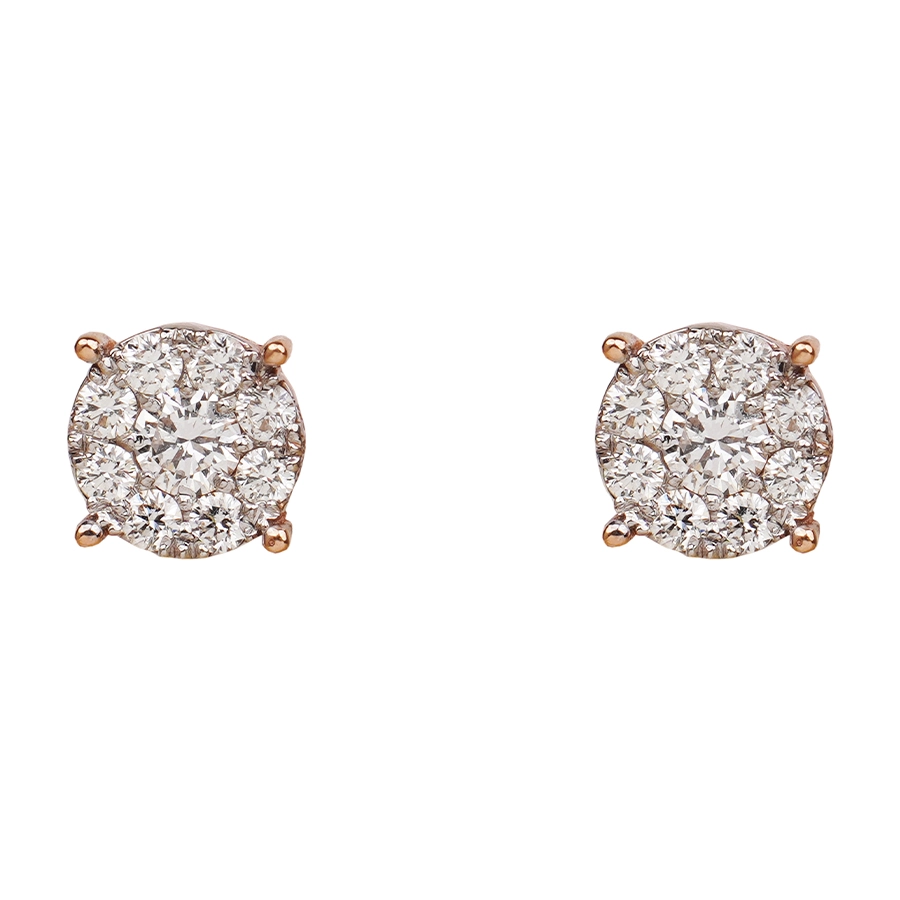 Signature Round Cluster Diamond Studs