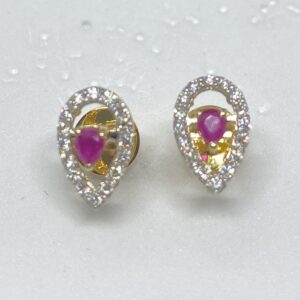 Crimson Drop Studs