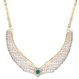 Radiant Wing Emerald Necklace