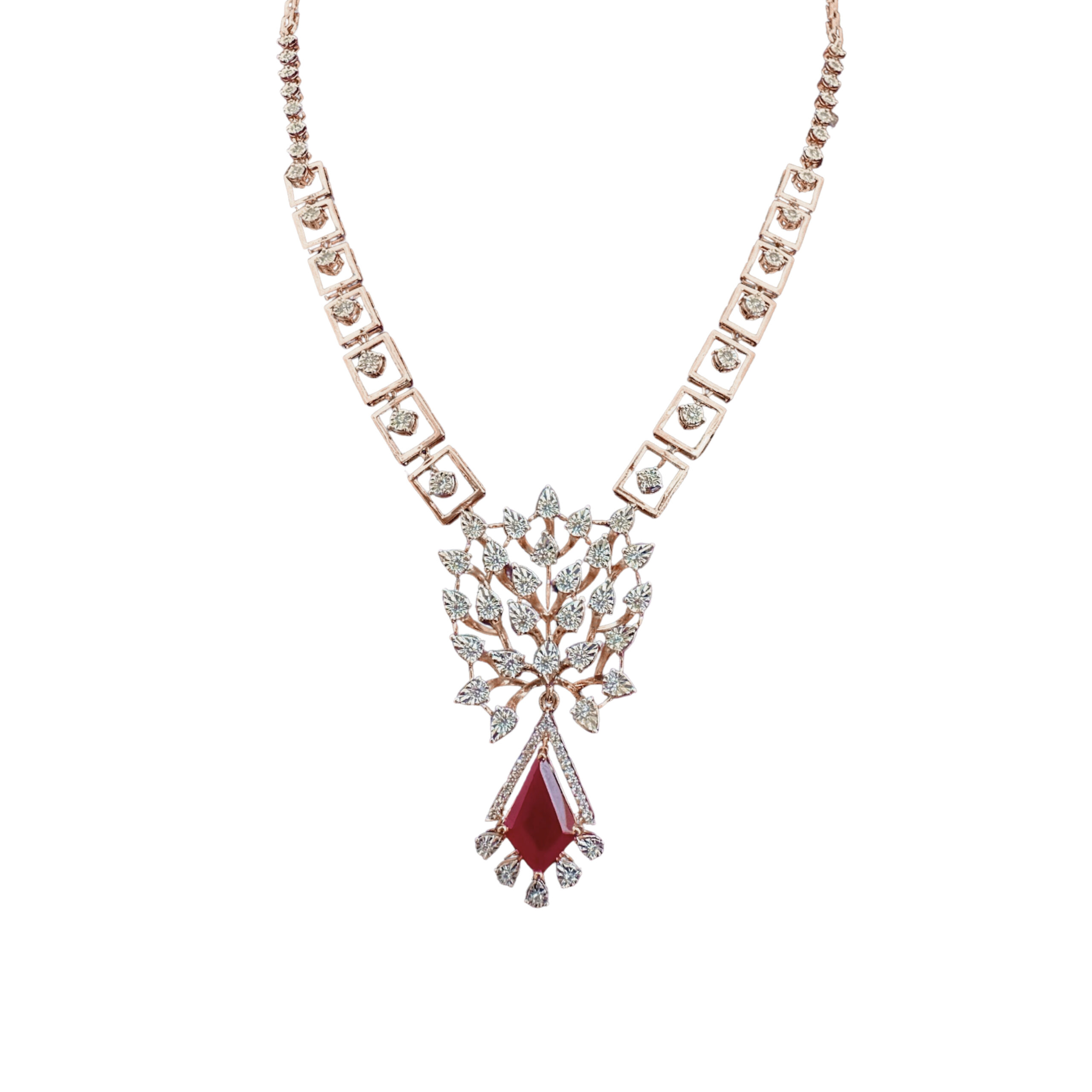Fuschia Detachable Necklace