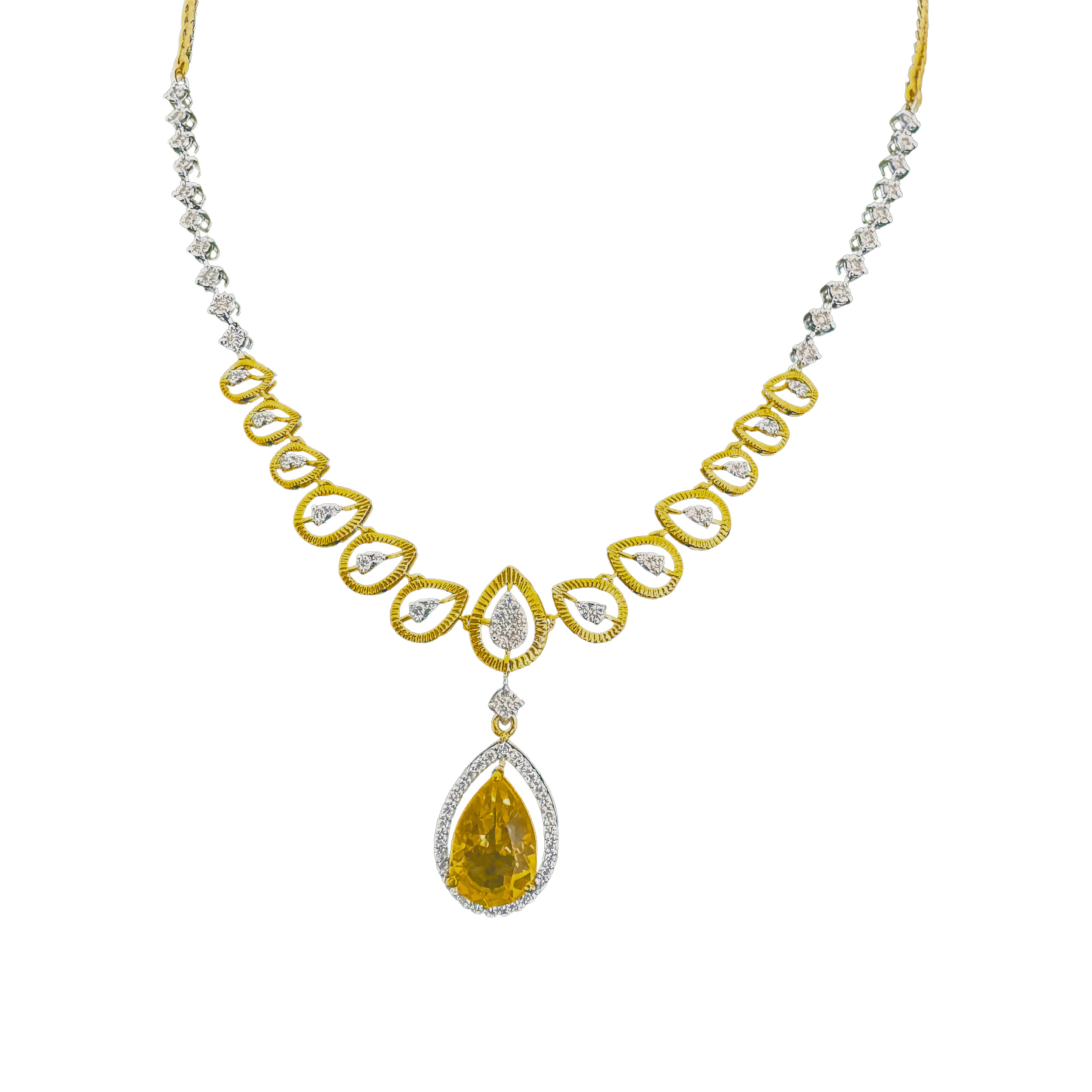 Solara Halo Diamond Necklace
