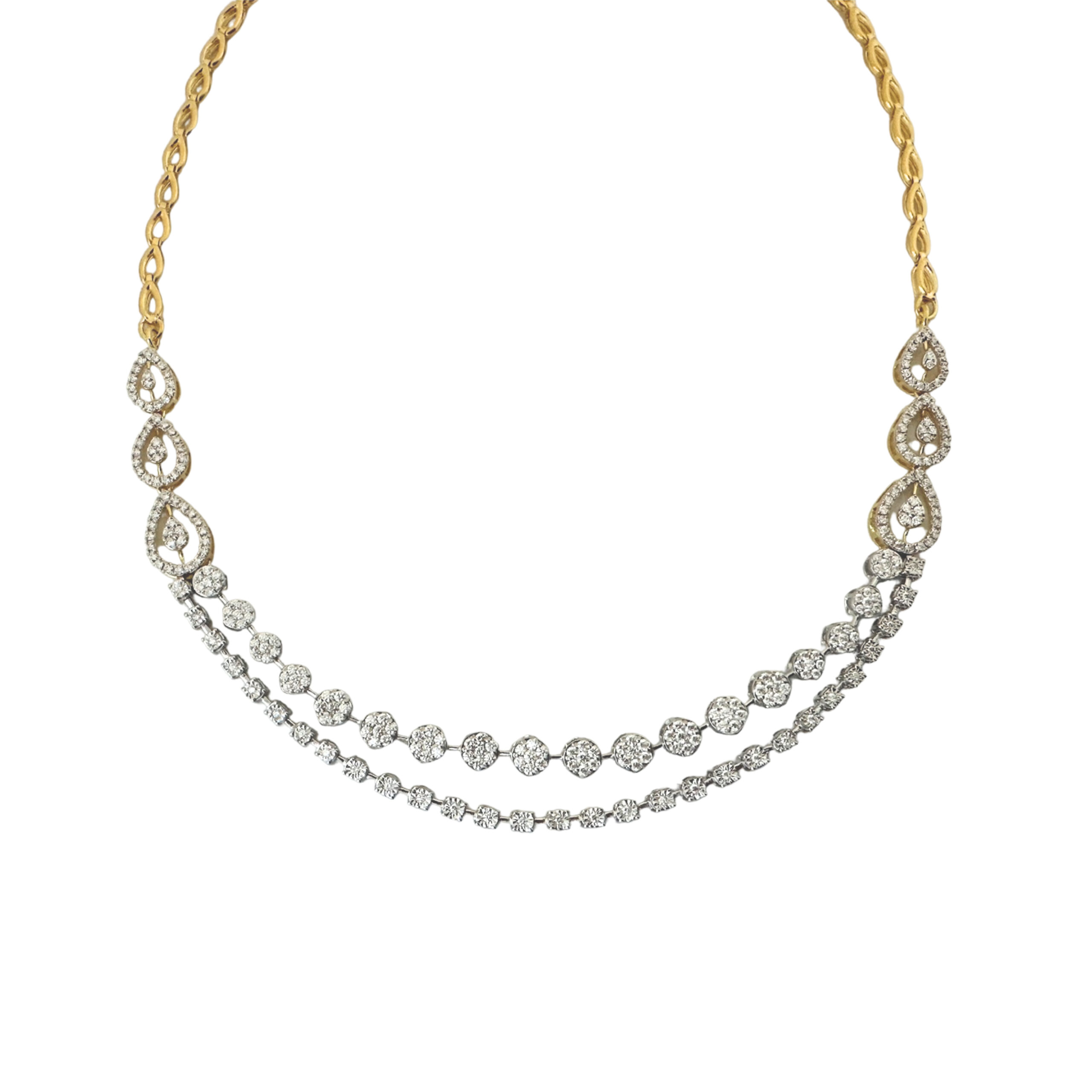 Seraphine Twin Line Diamond Necklace