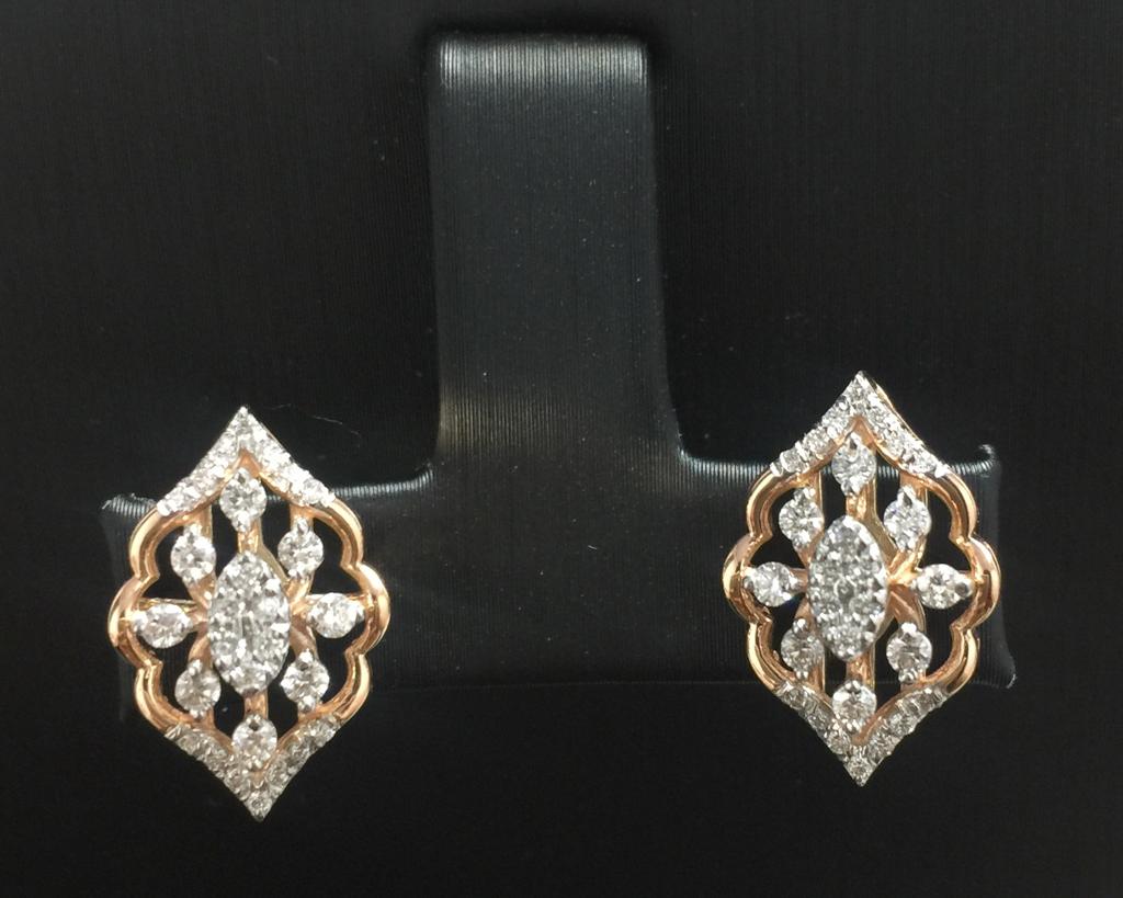 Marquise Motif Diamond Studs