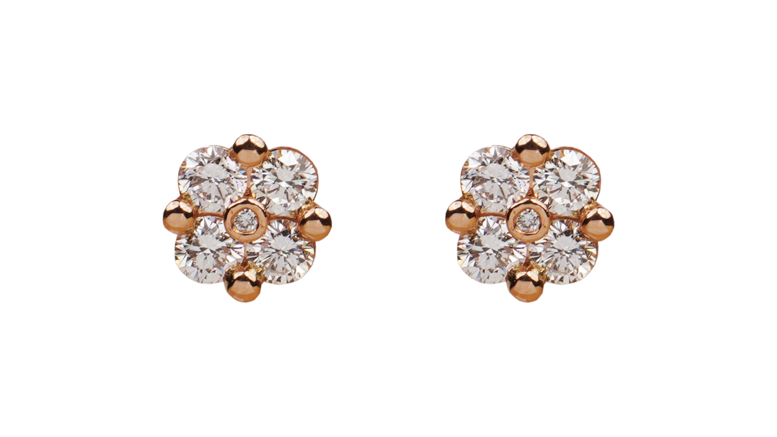 Petite Floral Diamond Studs