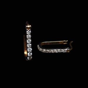 Fine Line Pavé Hoops