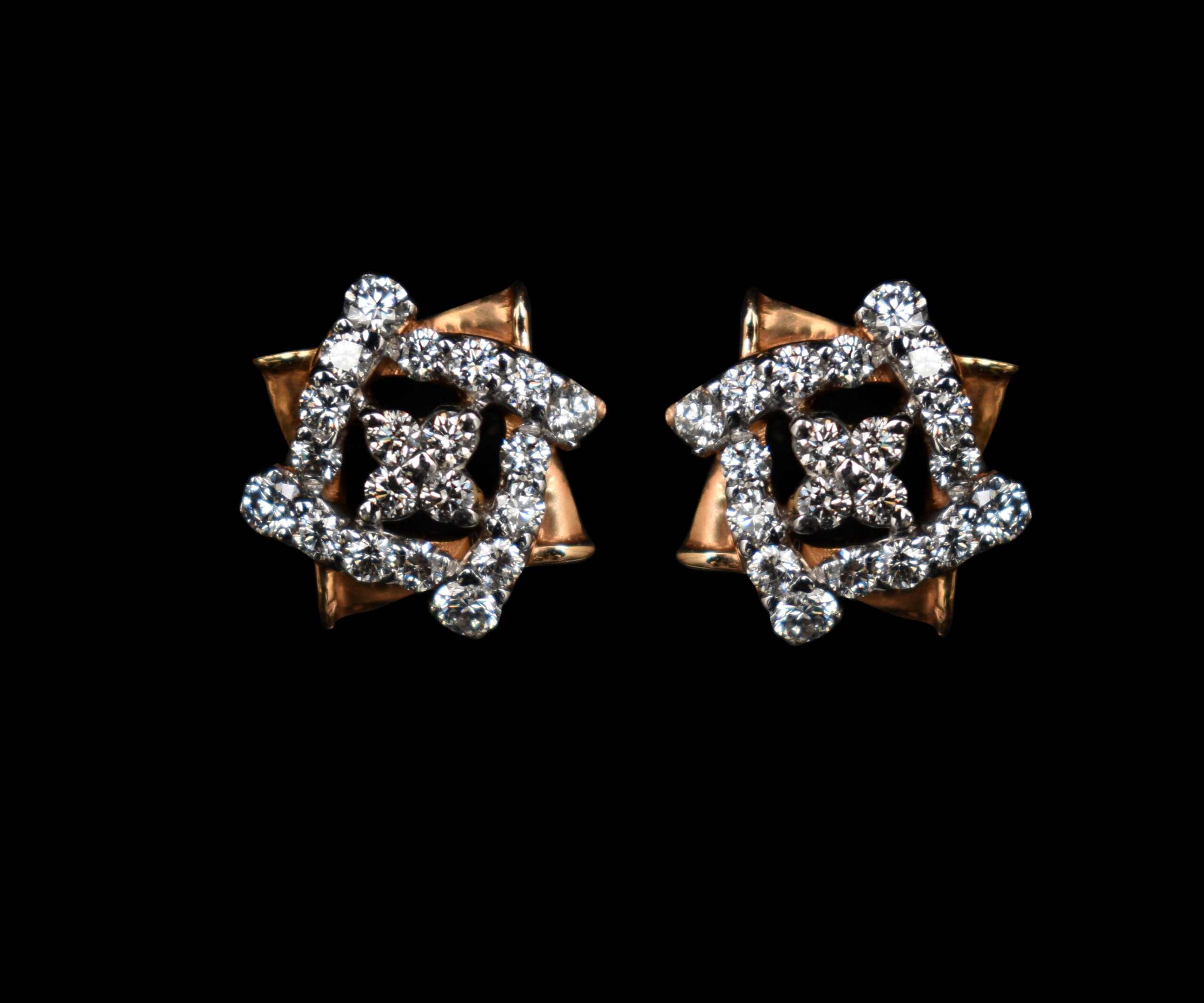 Interlaced Star Diamond Studs