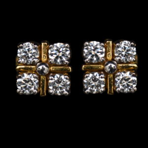Structured Quad Diamond Studs