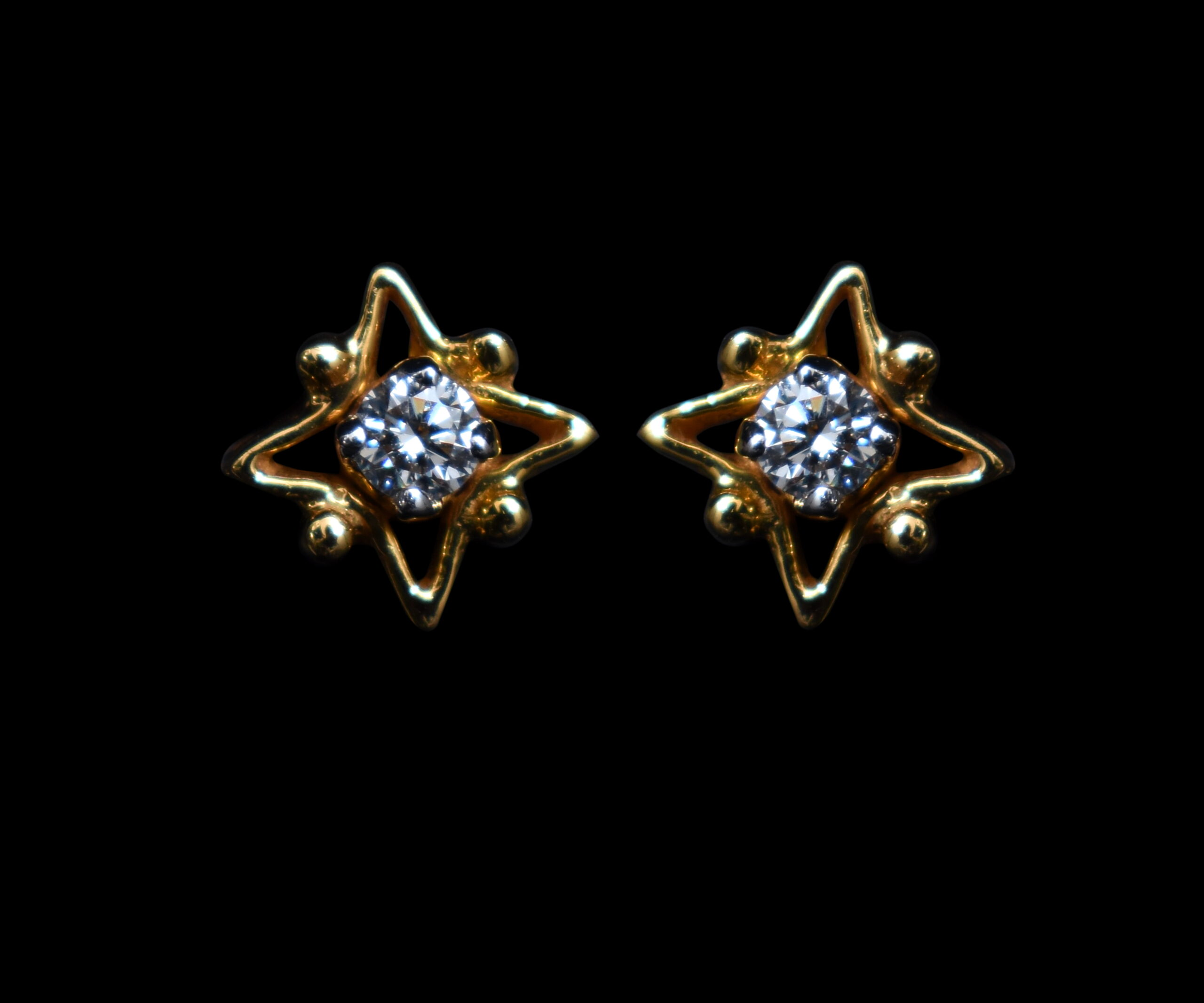 Modern Celestial Diamond Studs
