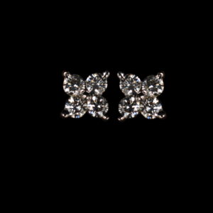 Mini Quatre Diamond Studs