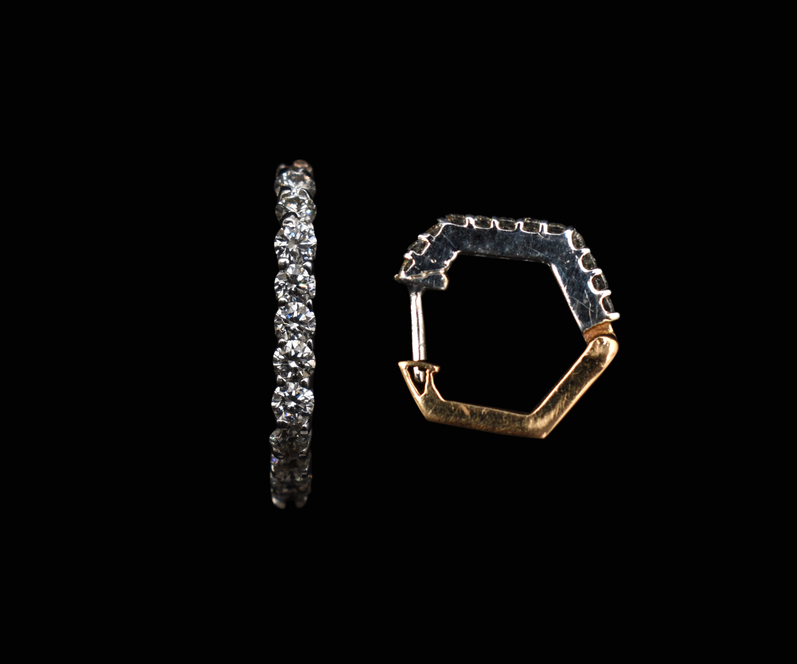 Facetra Diamond Hoops