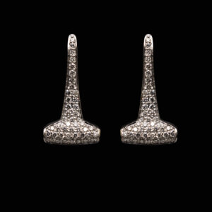 Elongated Pavé Diamond Earrings