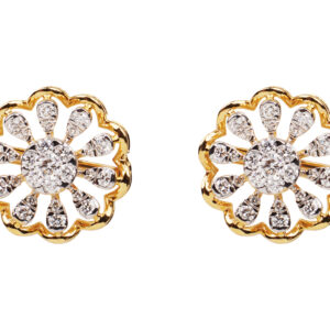 Floral Ray Diamond Studs