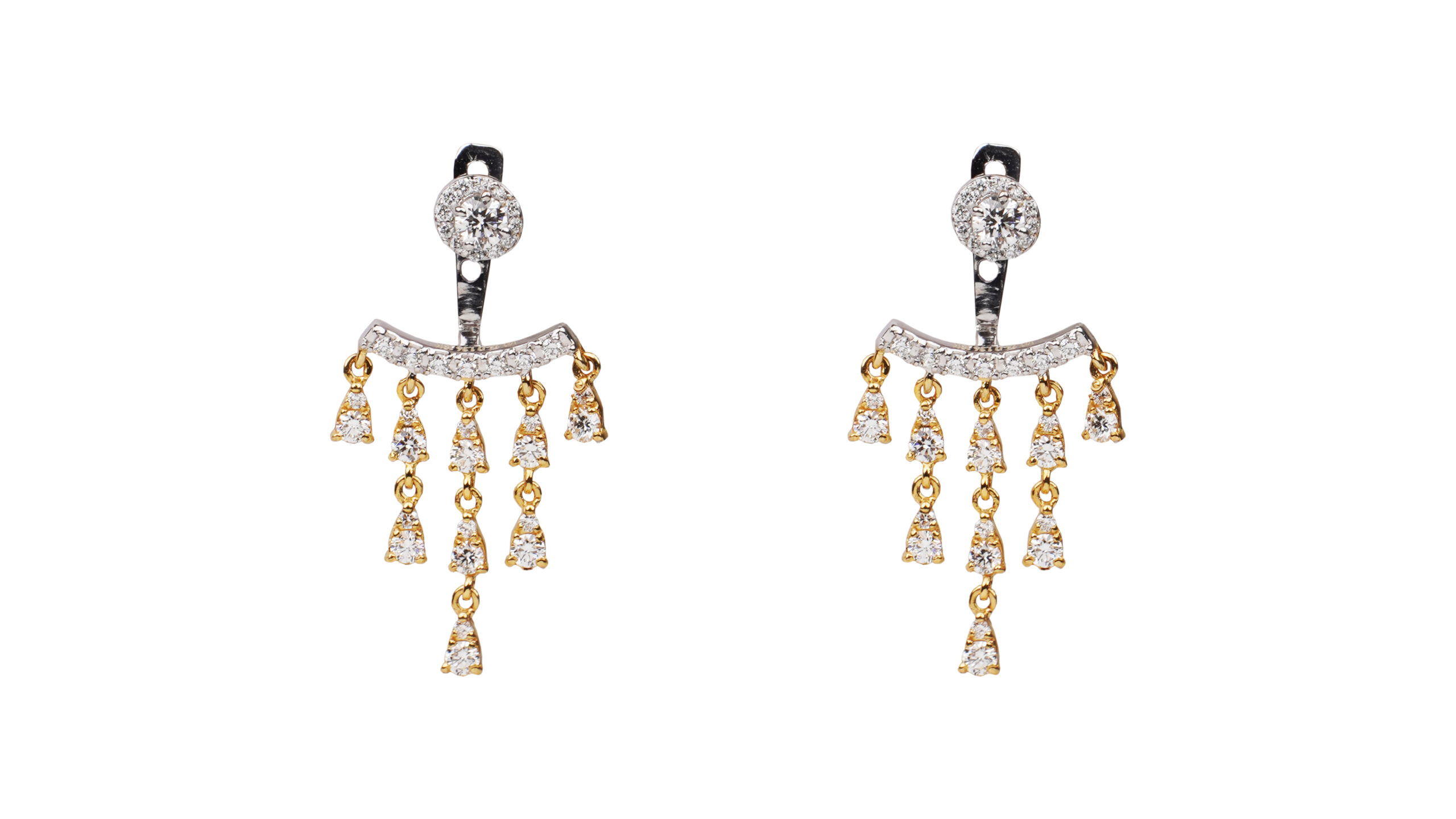 Cascade Arc Diamond Earrings