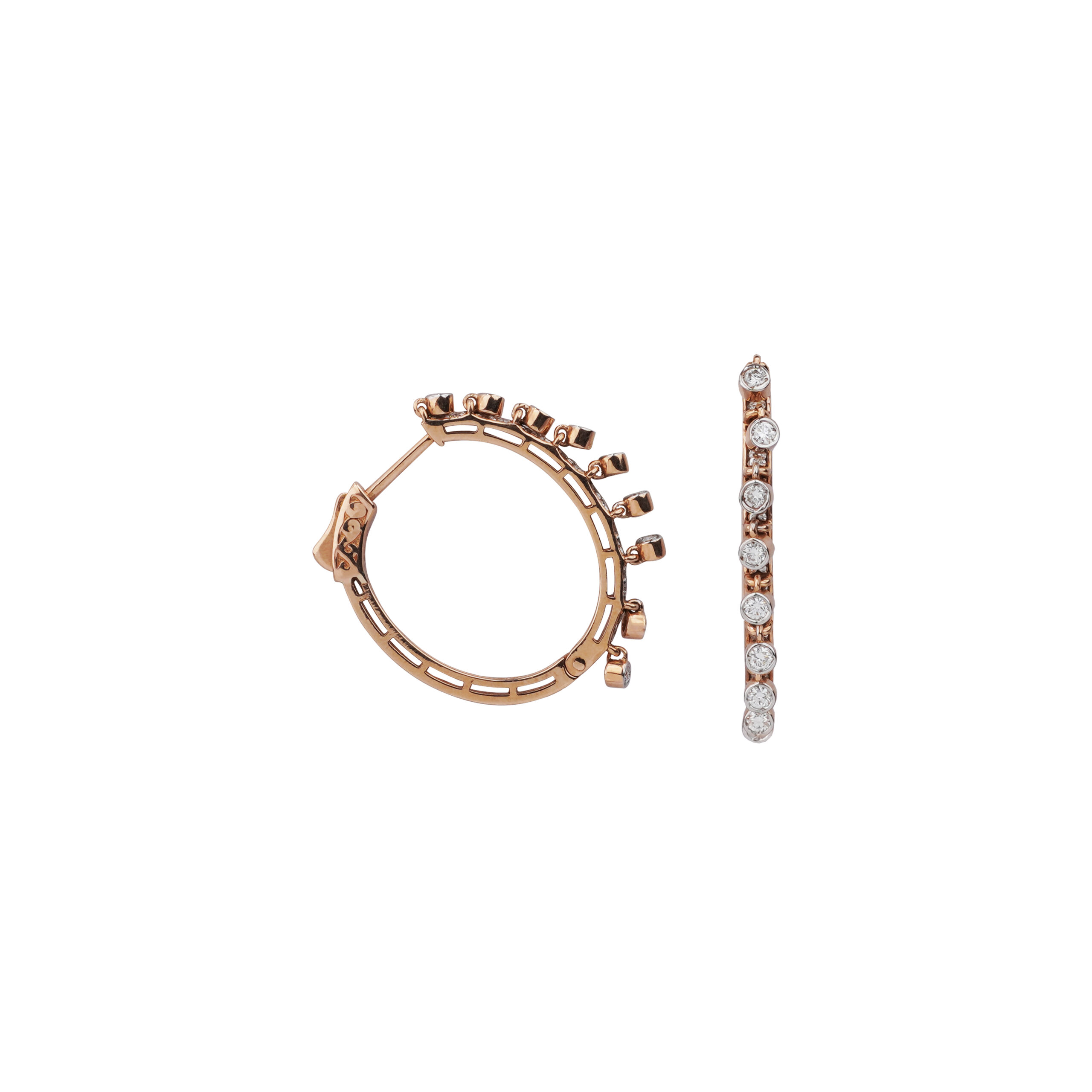 Floating Diamond Hoops