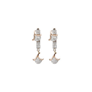 Luna Curve Diamond Drop Earrings