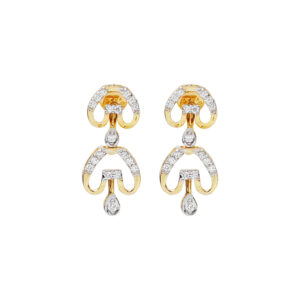 Interlinked Wave Drop Earrings
