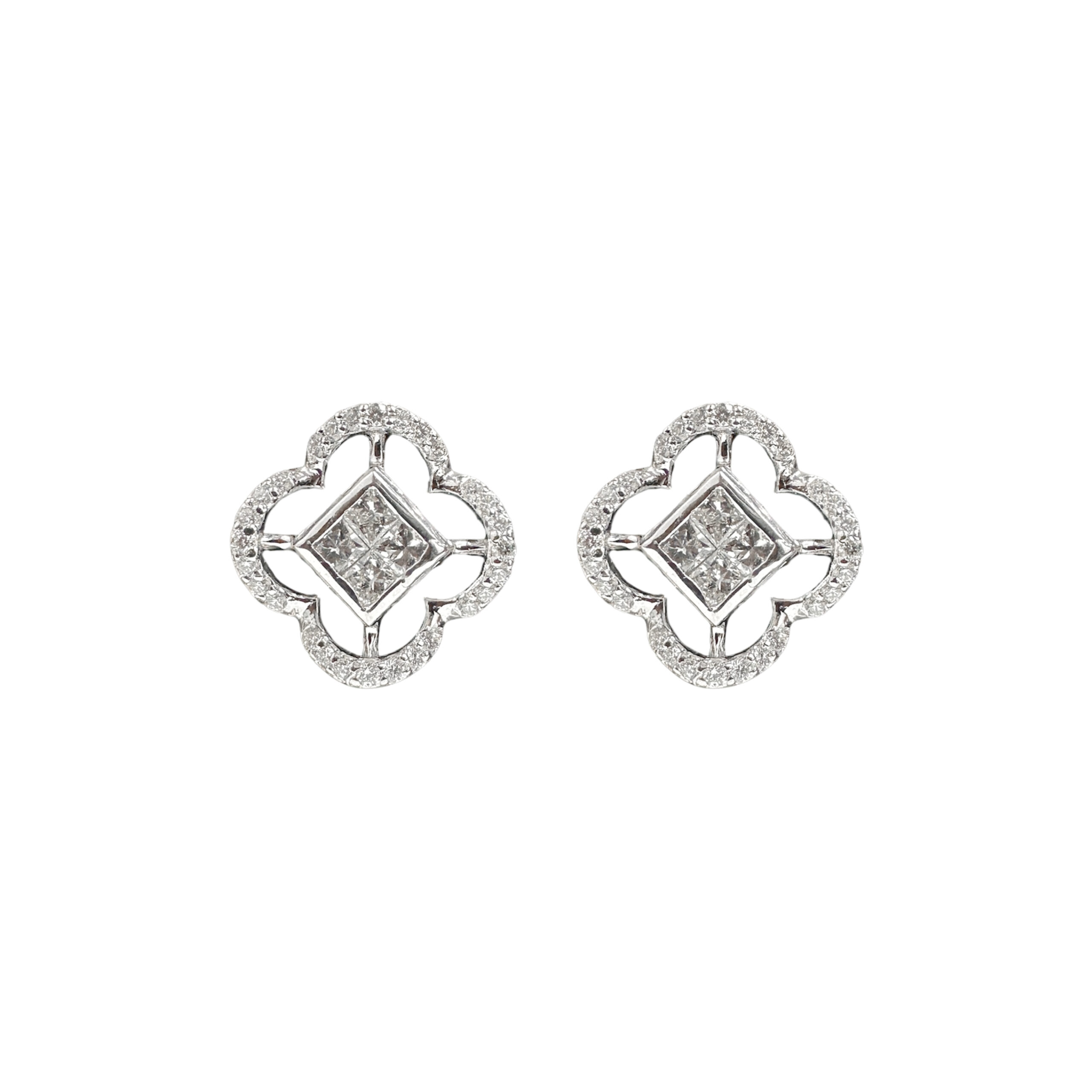Quatrefoil Diamond Studs