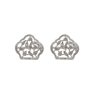 Openwork Flower Diamond Studs