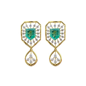 Imperia Emerald Diamond Earrings