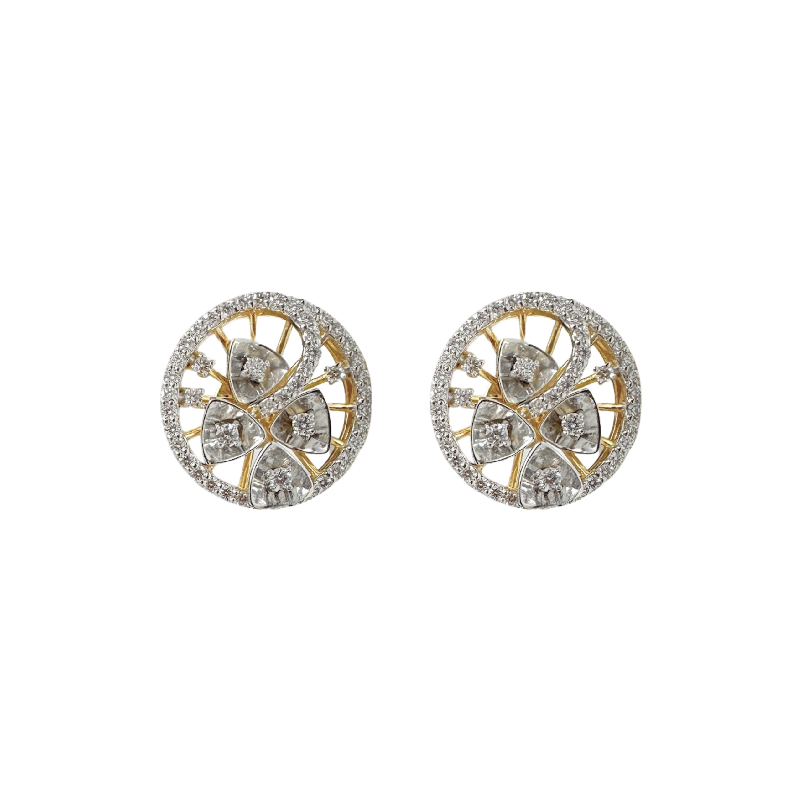 Medalion Flora Studs