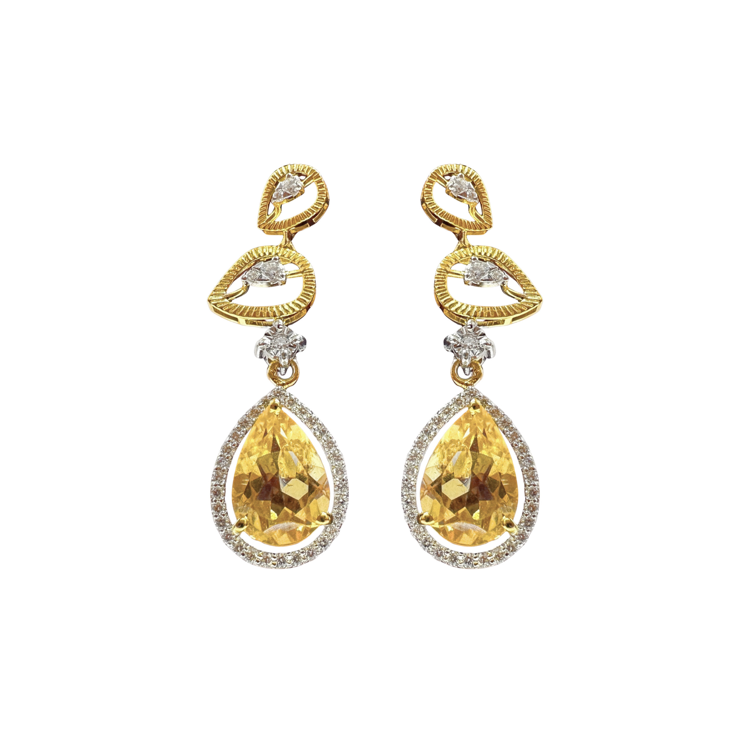 Solara Halo Diamond Earrings
