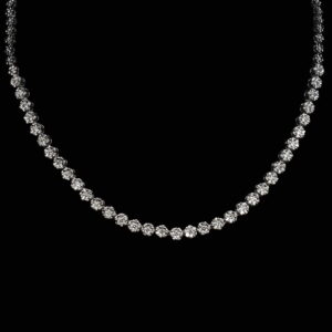 Flower Link Tennis Necklace
