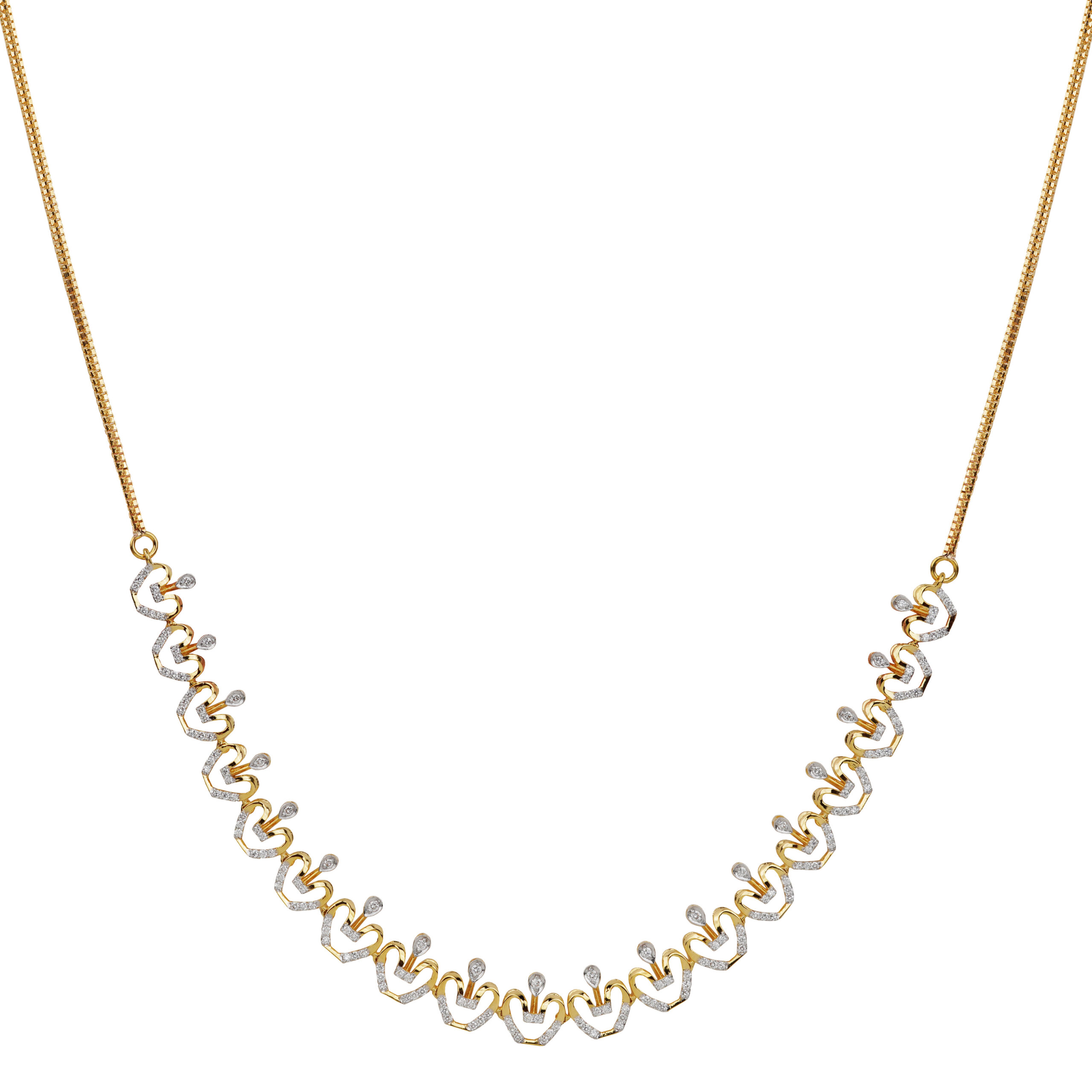 Interlinked Wave Necklace