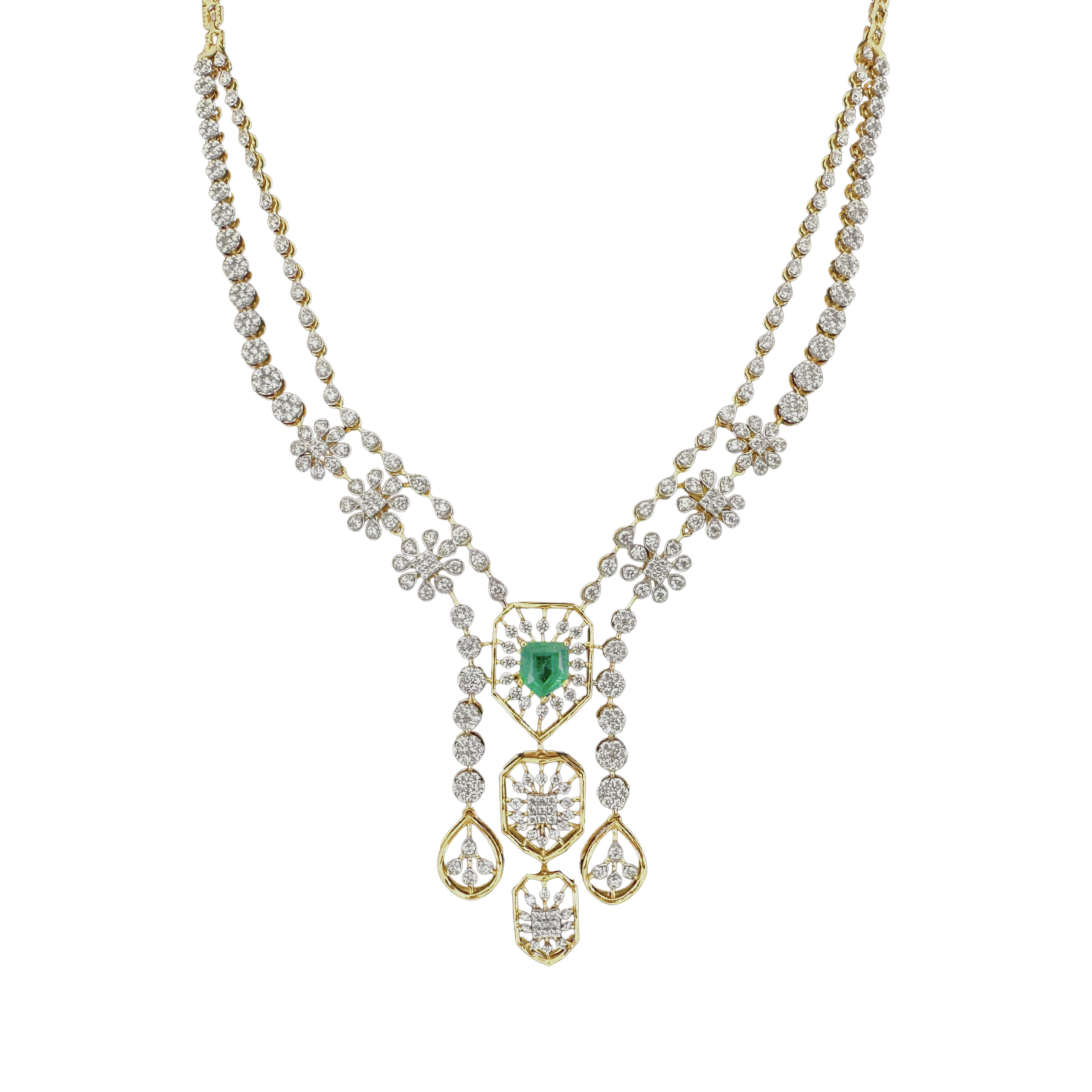 Imperia Emerald Diamond Necklace