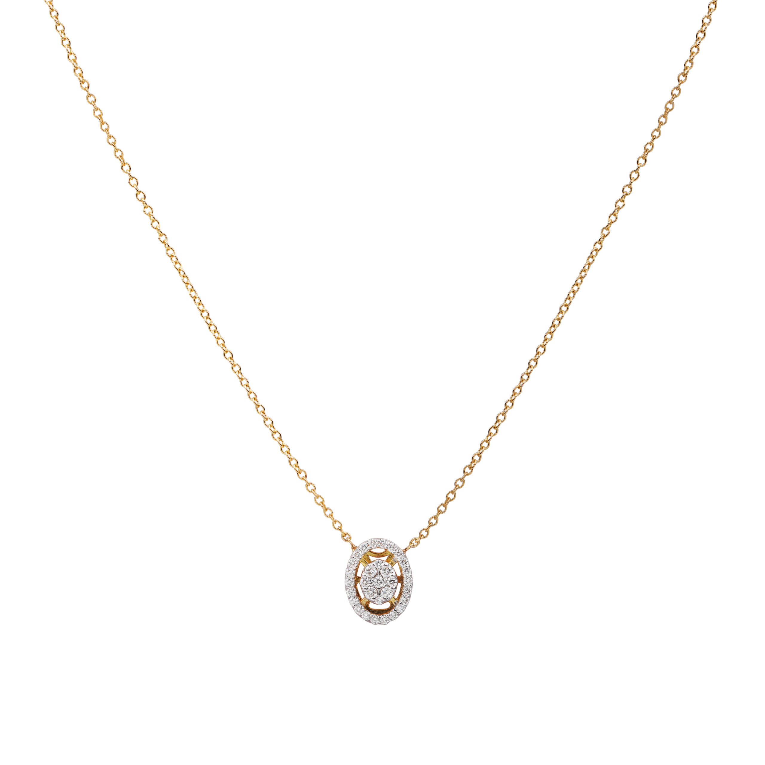 Oval Halo Pendant