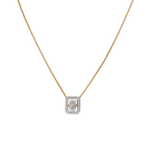 Baguette Halo Pendant