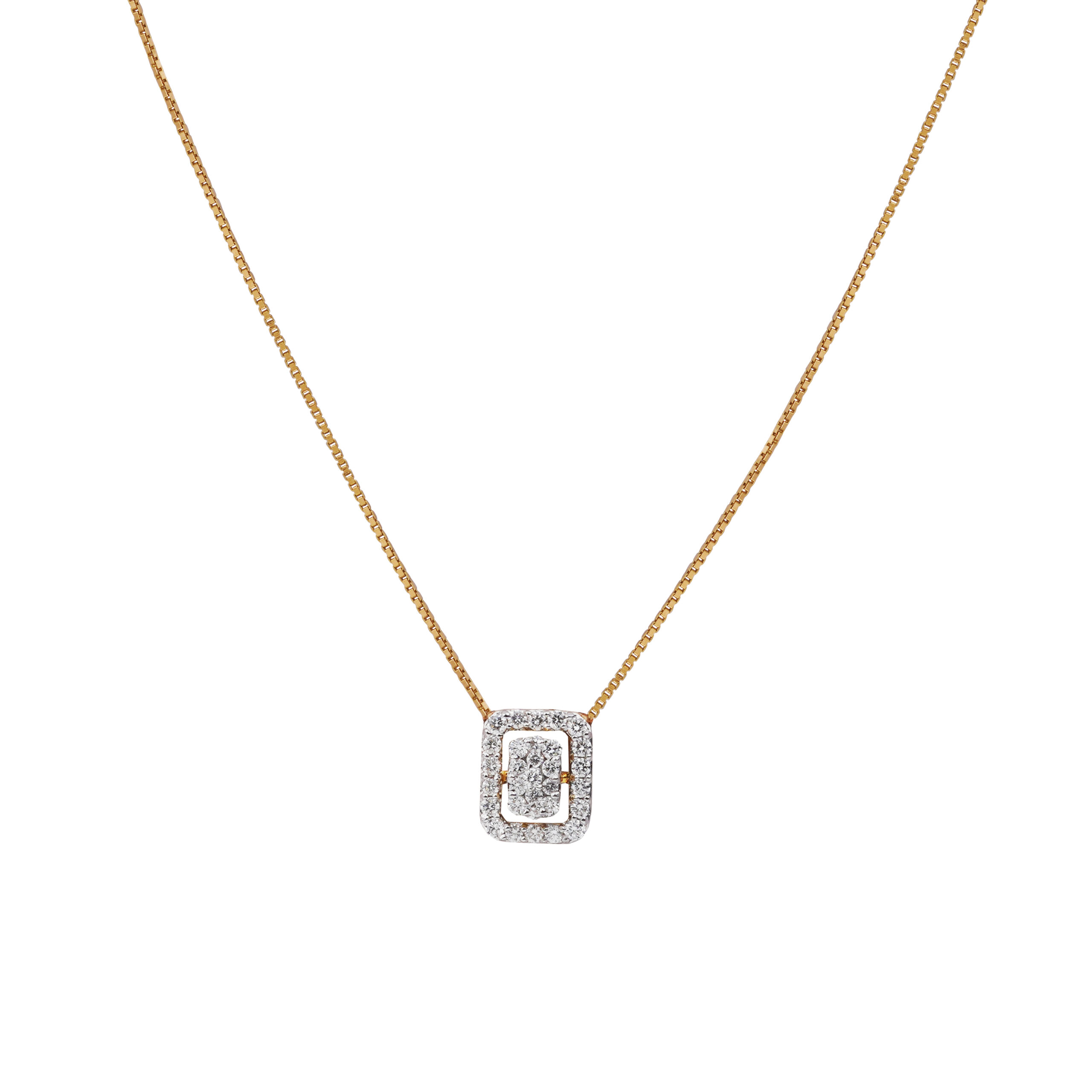 Baguette Halo Pendant