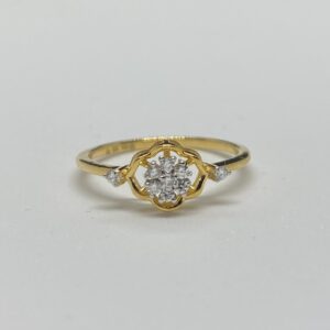 Scalloped Halo Ring