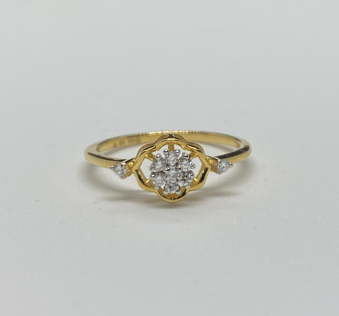 Scalloped Halo Ring