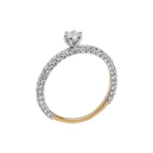 Triple Row Pavé Ring