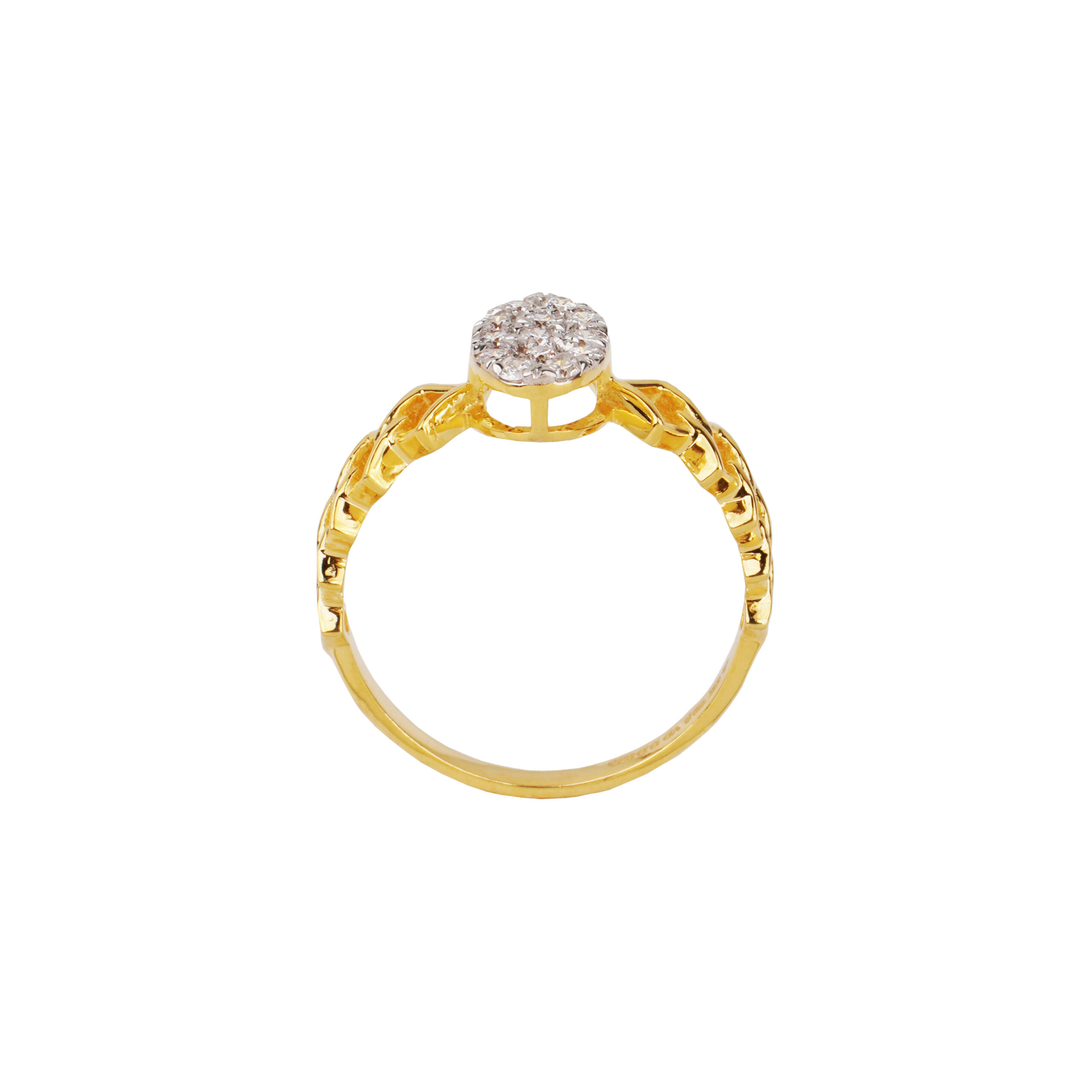 Interlink Sparkle Motif Ring